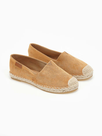 Εσπαντρίγιες suede με εξωτερική ραφή Erynn - Κάμελ - thefashionproject.gr - ERYNN