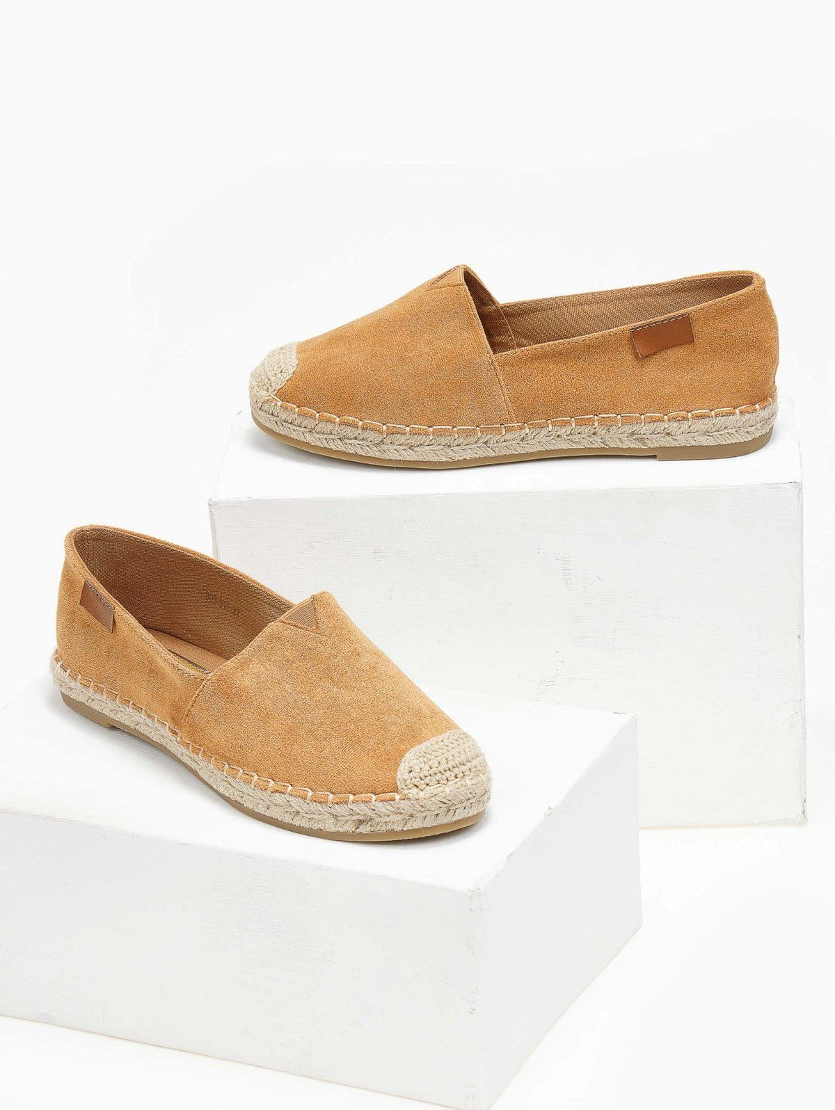 Εσπαντρίγιες suede με εξωτερική ραφή Erynn - Κάμελ - thefashionproject.gr - ERYNN
