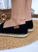 Εσπαντρίγιες suede με εξωτερική ραφή Erynn - Μαύρο - thefashionproject.gr - ERYNN