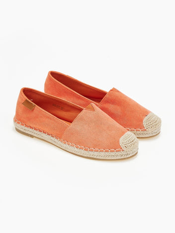 Εσπαντρίγιες suede με εξωτερική ραφή Erynn - Πορτοκαλί - thefashionproject.gr - ERYNN