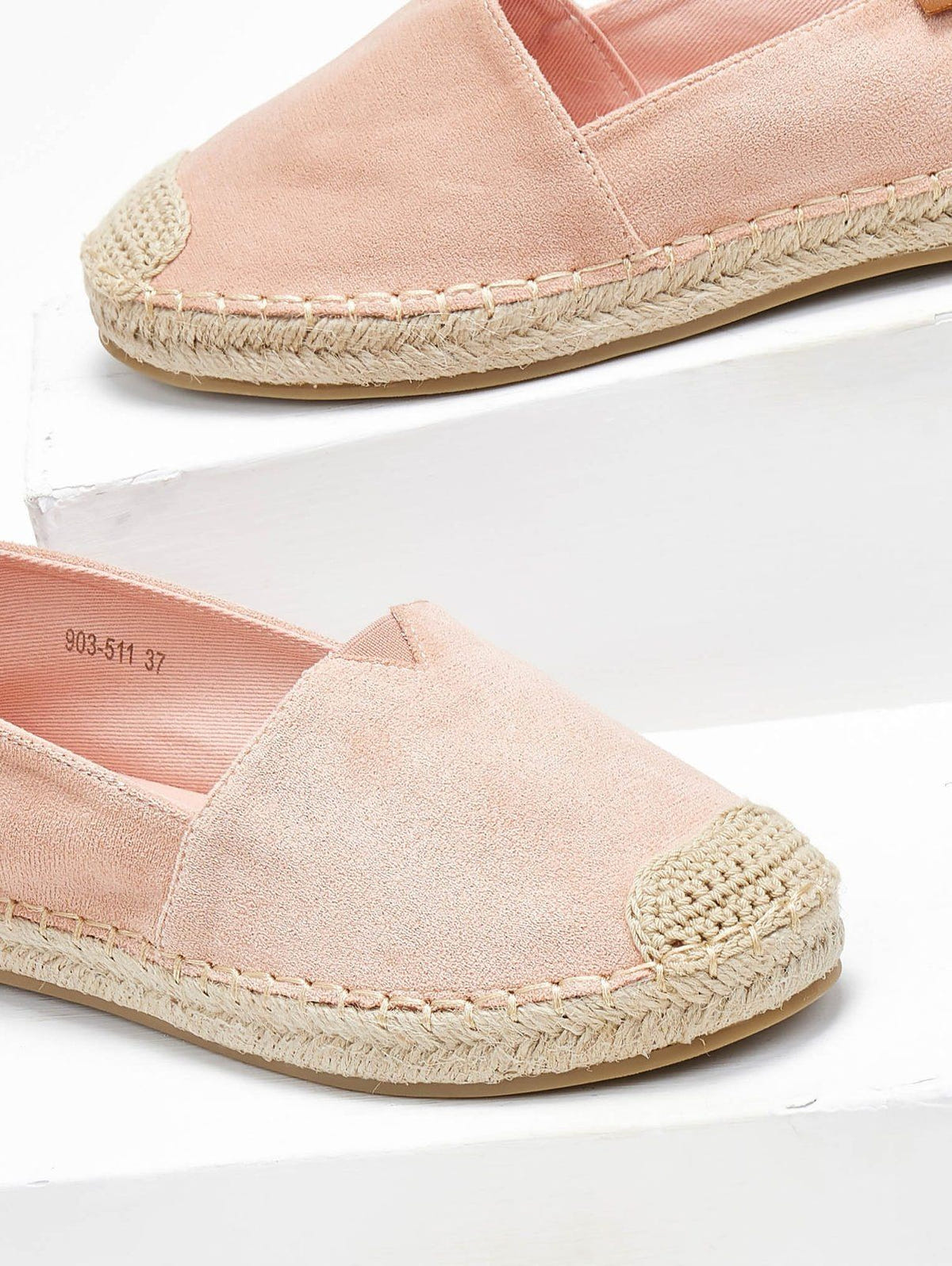 Εσπαντρίγιες suede με εξωτερική ραφή Erynn - Ροζ - thefashionproject.gr - ERYNN