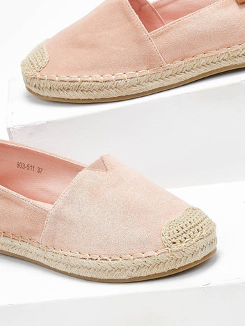 Εσπαντρίγιες suede με εξωτερική ραφή Erynn - Ροζ - thefashionproject.gr - ERYNN