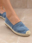 Εσπαντρίγιες suede με εξωτερική ραφή - Γαλάζιο - thefashionproject.gr - Super Mode