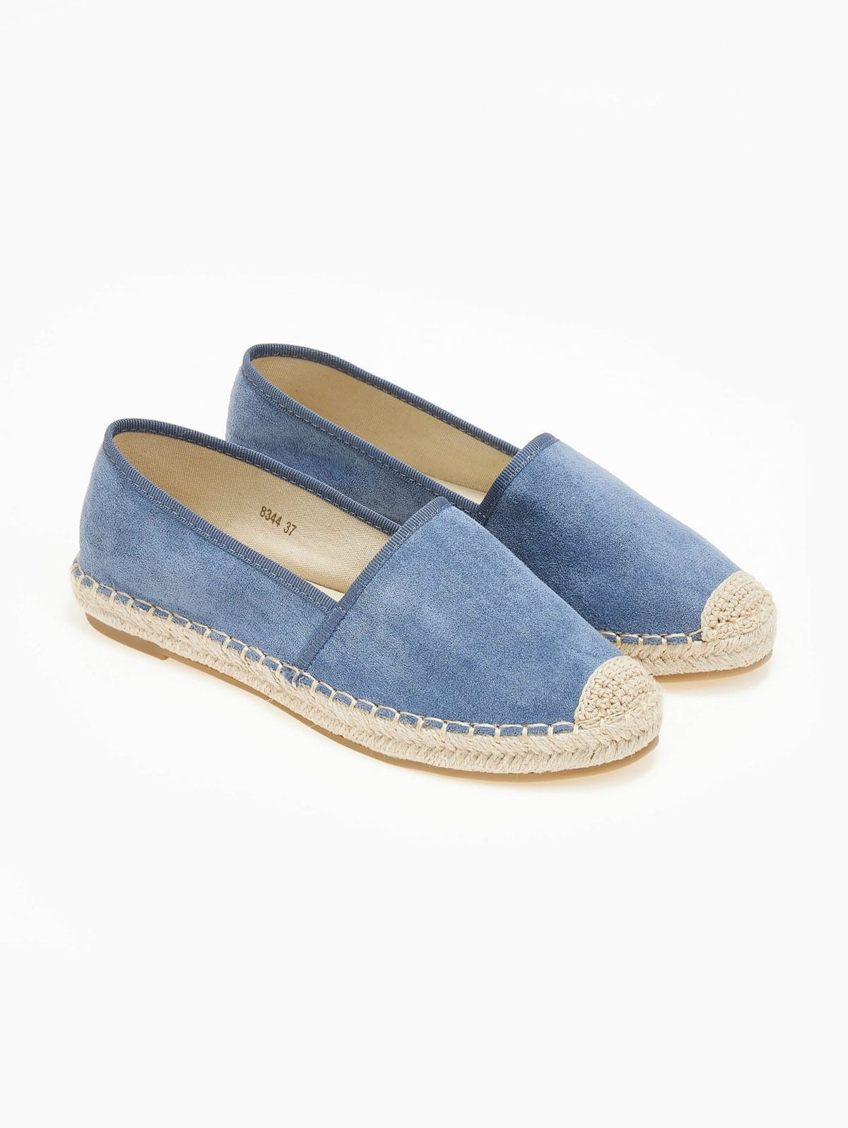Εσπαντρίγιες suede με εξωτερική ραφή - Γαλάζιο - thefashionproject.gr - Super Mode