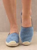 Εσπαντρίγιες suede με εξωτερική ραφή - Γαλάζιο - thefashionproject.gr - Super Mode