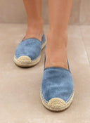 Εσπαντρίγιες suede με εξωτερική ραφή - Γαλάζιο - thefashionproject.gr - Super Mode