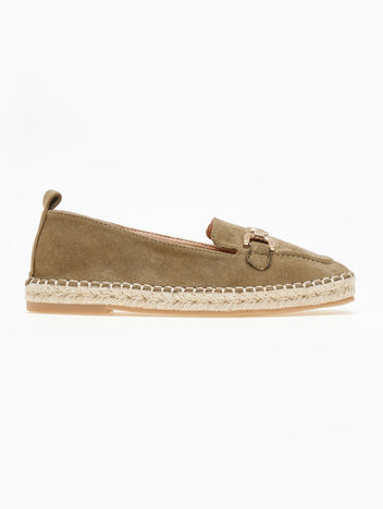 Εσπαντρίγιες suede με εξωτερική ραφή - Λαδί - thefashionproject.gr - Bellucci