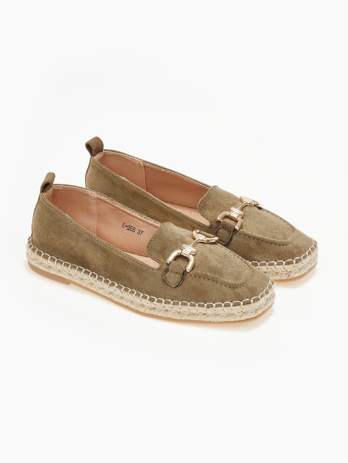 Εσπαντρίγιες suede με εξωτερική ραφή - Λαδί - thefashionproject.gr - Bellucci