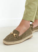 Εσπαντρίγιες suede με εξωτερική ραφή - Λαδί - thefashionproject.gr - Bellucci