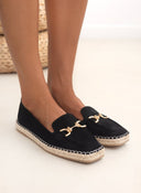 Εσπαντρίγιες suede με εξωτερική ραφή - Μαύρο - thefashionproject.gr - Bellucci