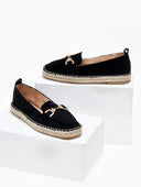 Εσπαντρίγιες suede με εξωτερική ραφή - Μαύρο - thefashionproject.gr - Bellucci