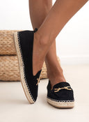 Εσπαντρίγιες suede με εξωτερική ραφή - Μαύρο - thefashionproject.gr - Bellucci