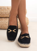 Εσπαντρίγιες suede με εξωτερική ραφή - Μαύρο - thefashionproject.gr - Bellucci