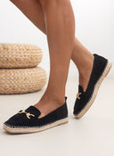 Εσπαντρίγιες suede με εξωτερική ραφή - Μαύρο - thefashionproject.gr - Bellucci