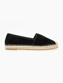 Εσπαντρίγιες suede με εξωτερική ραφή - Μαύρο - thefashionproject.gr - Super Mode
