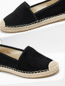 Εσπαντρίγιες suede με εξωτερική ραφή - Μαύρο - thefashionproject.gr - Super Mode