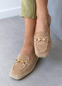 Εσπαντρίγιες suede με εξωτερική ραφή - Μπεζ - thefashionproject.gr - Bellucci