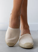 Εσπαντρίγιες suede με εξωτερική ραφή - Μπεζ - thefashionproject.gr - Super Mode