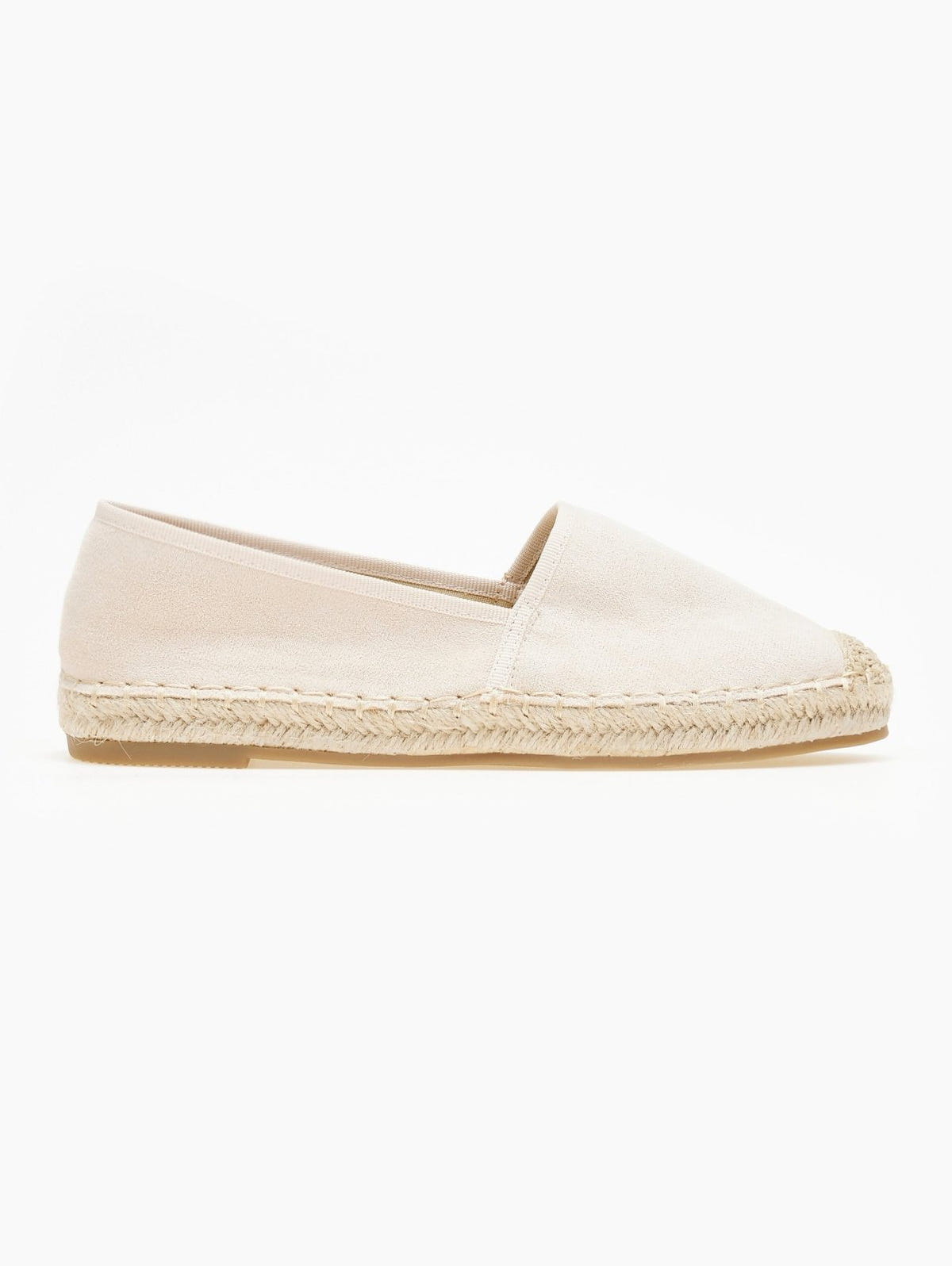 Εσπαντρίγιες suede με εξωτερική ραφή - Μπεζ - thefashionproject.gr - Super Mode