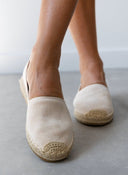Εσπαντρίγιες suede με εξωτερική ραφή - Μπεζ - thefashionproject.gr - Super Mode
