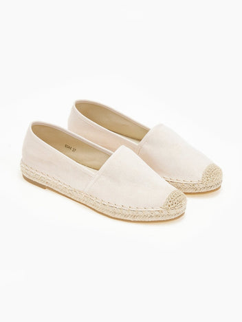Εσπαντρίγιες suede με εξωτερική ραφή - Μπεζ - thefashionproject.gr - Super Mode