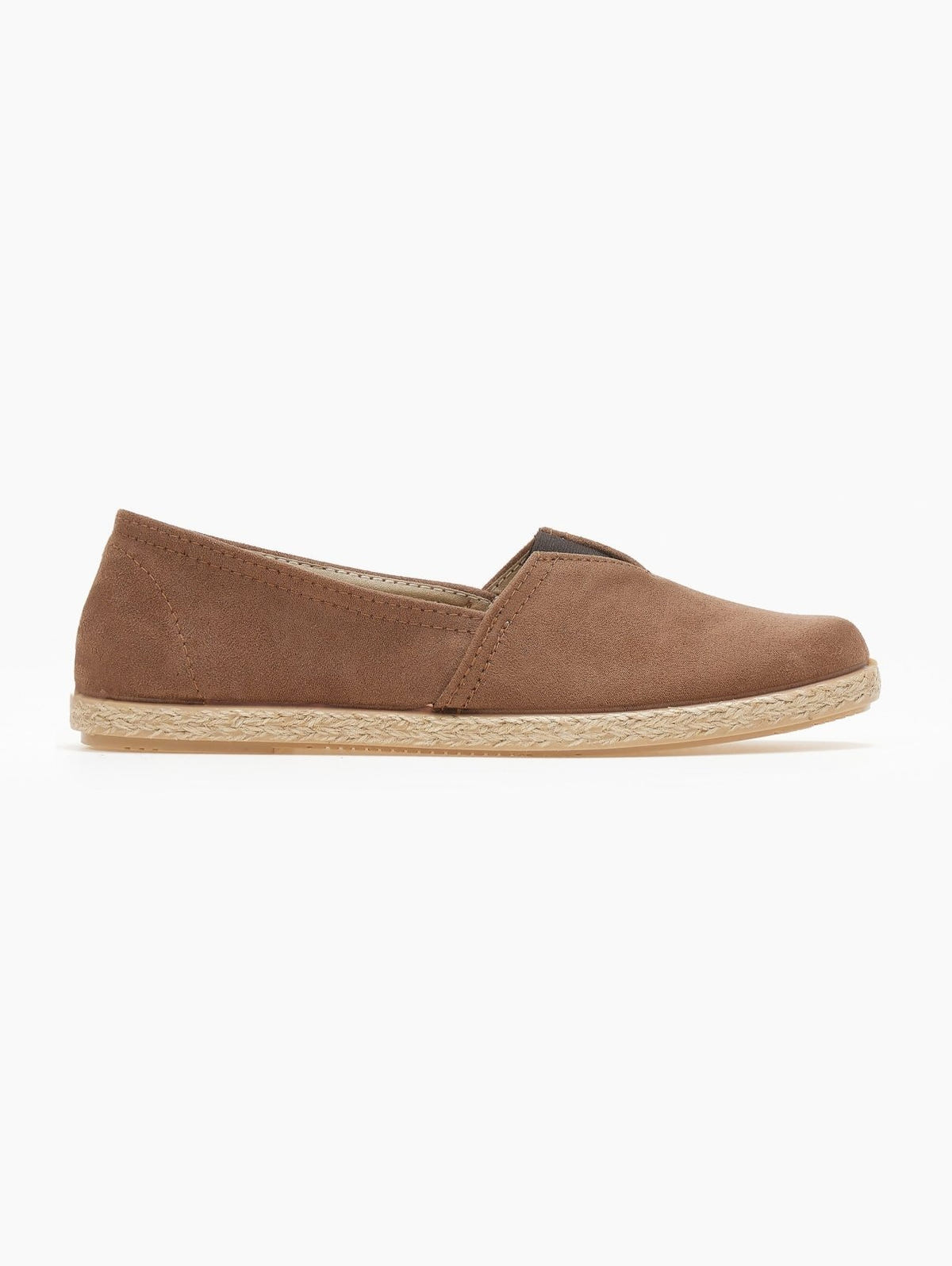 Εσπαντρίγιες suede με λάστιχο - Καφέ - thefashionproject.gr - Medies