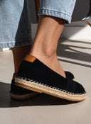 Εσπαντρίγιες suede με λάστιχο - Μαύρο - thefashionproject.gr - M PLUS