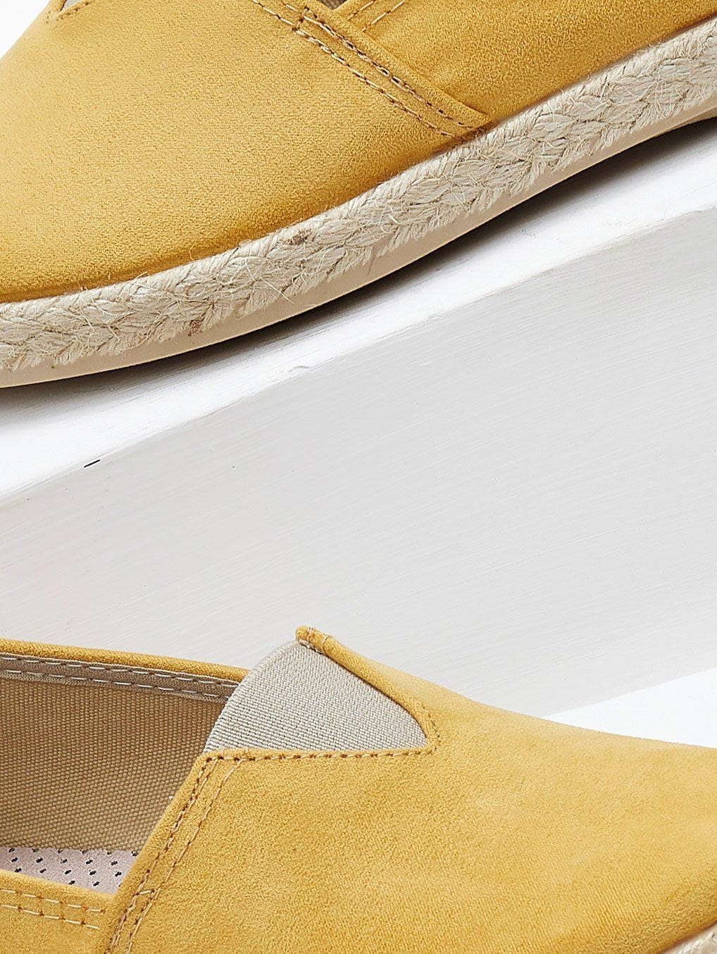Εσπαντρίγιες suede με λάστιχο - Μουσταρδί - thefashionproject.gr - Medies