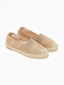 Εσπαντρίγιες suede με λάστιχο - Τάουπε - thefashionproject.gr - M PLUS