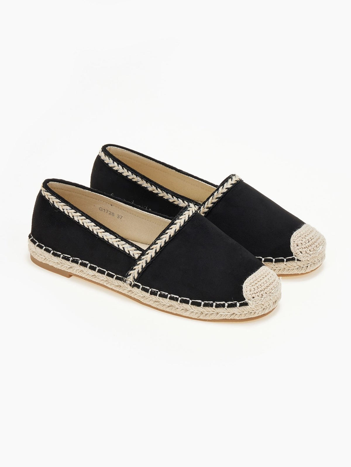 Εσπαντρίγιες suede με μεταλλική κλωστή - Μαύρο - thefashionproject.gr - Bello Star