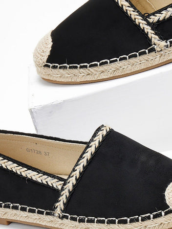 Εσπαντρίγιες suede με μεταλλική κλωστή - Μαύρο - thefashionproject.gr - Bello Star