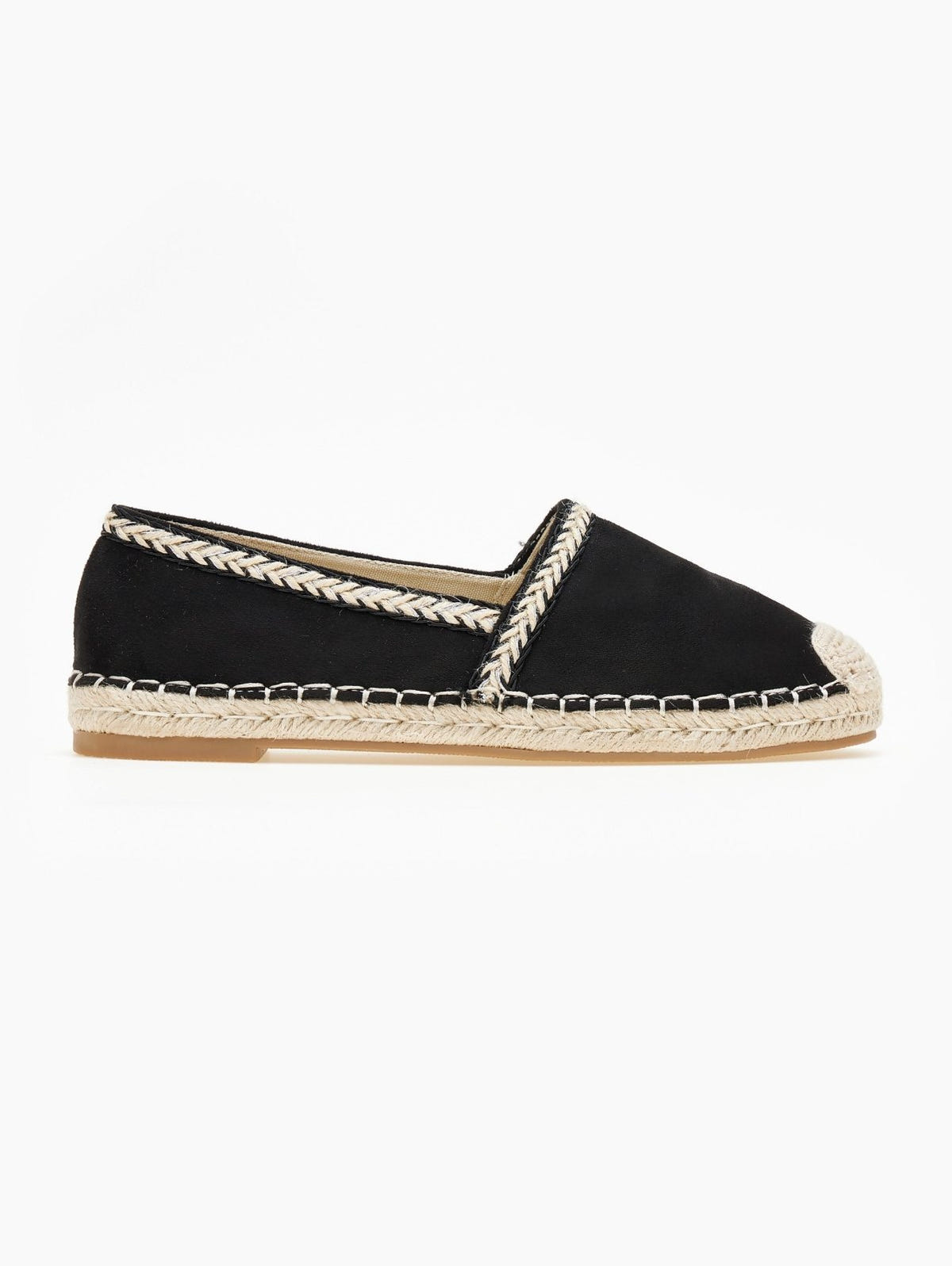 Εσπαντρίγιες suede με μεταλλική κλωστή - Μαύρο - thefashionproject.gr - Bello Star