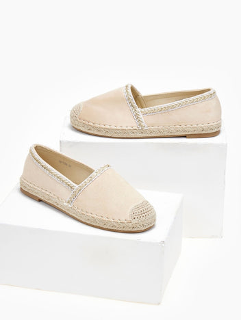 Εσπαντρίγιες suede με μεταλλική κλωστή - Μπεζ - thefashionproject.gr - Bello Star