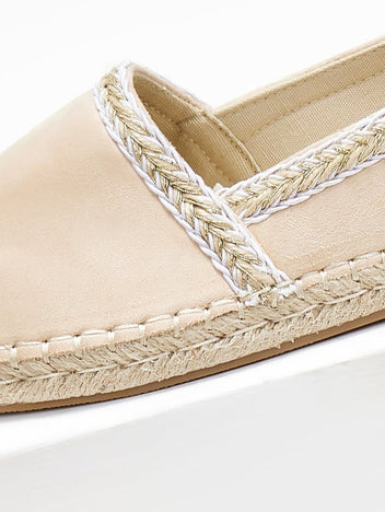 Εσπαντρίγιες suede με μεταλλική κλωστή - Μπεζ - thefashionproject.gr - Bello Star