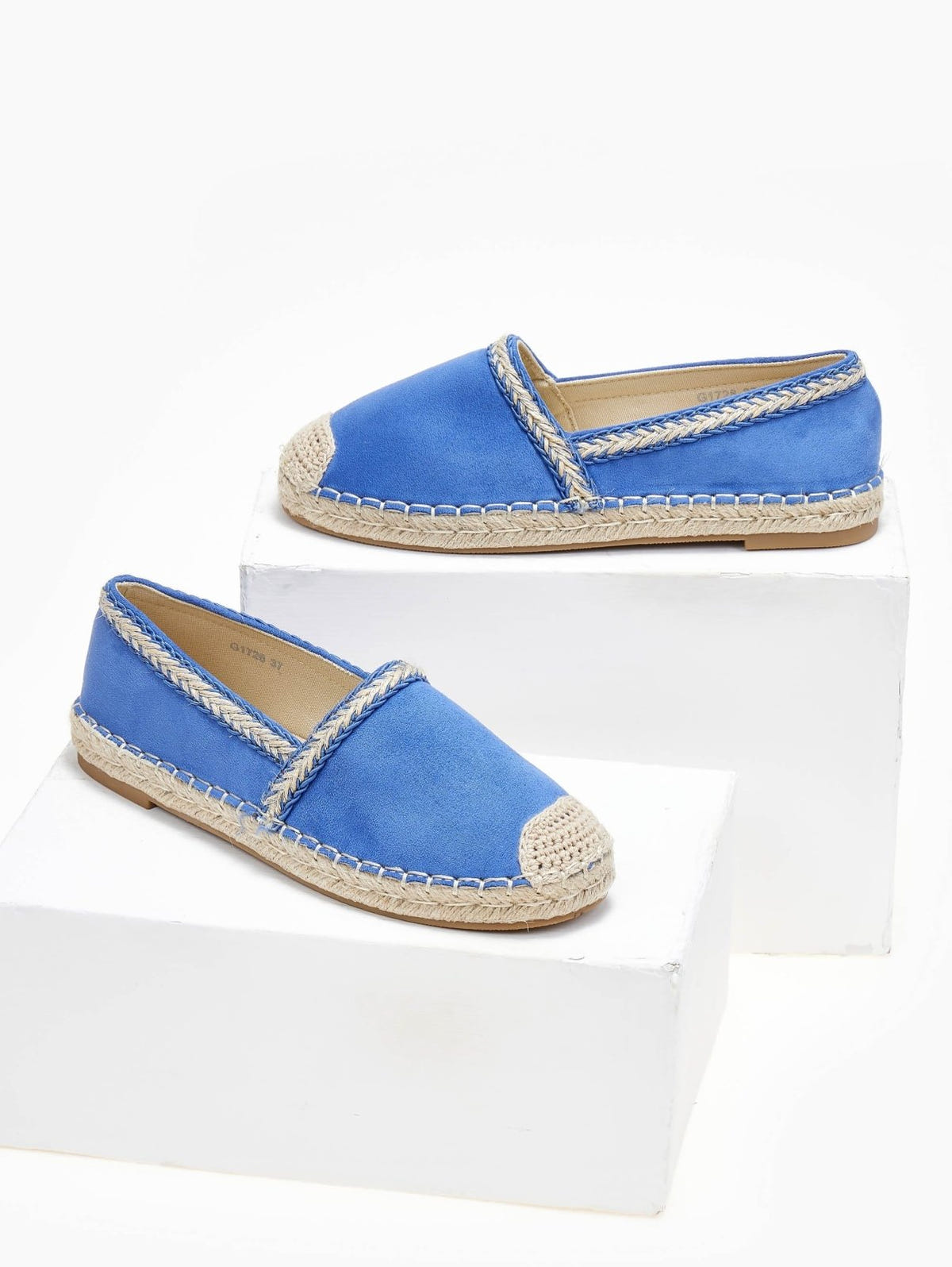 Εσπαντρίγιες suede με μεταλλική κλωστή - Μπλε - thefashionproject.gr - Bello Star