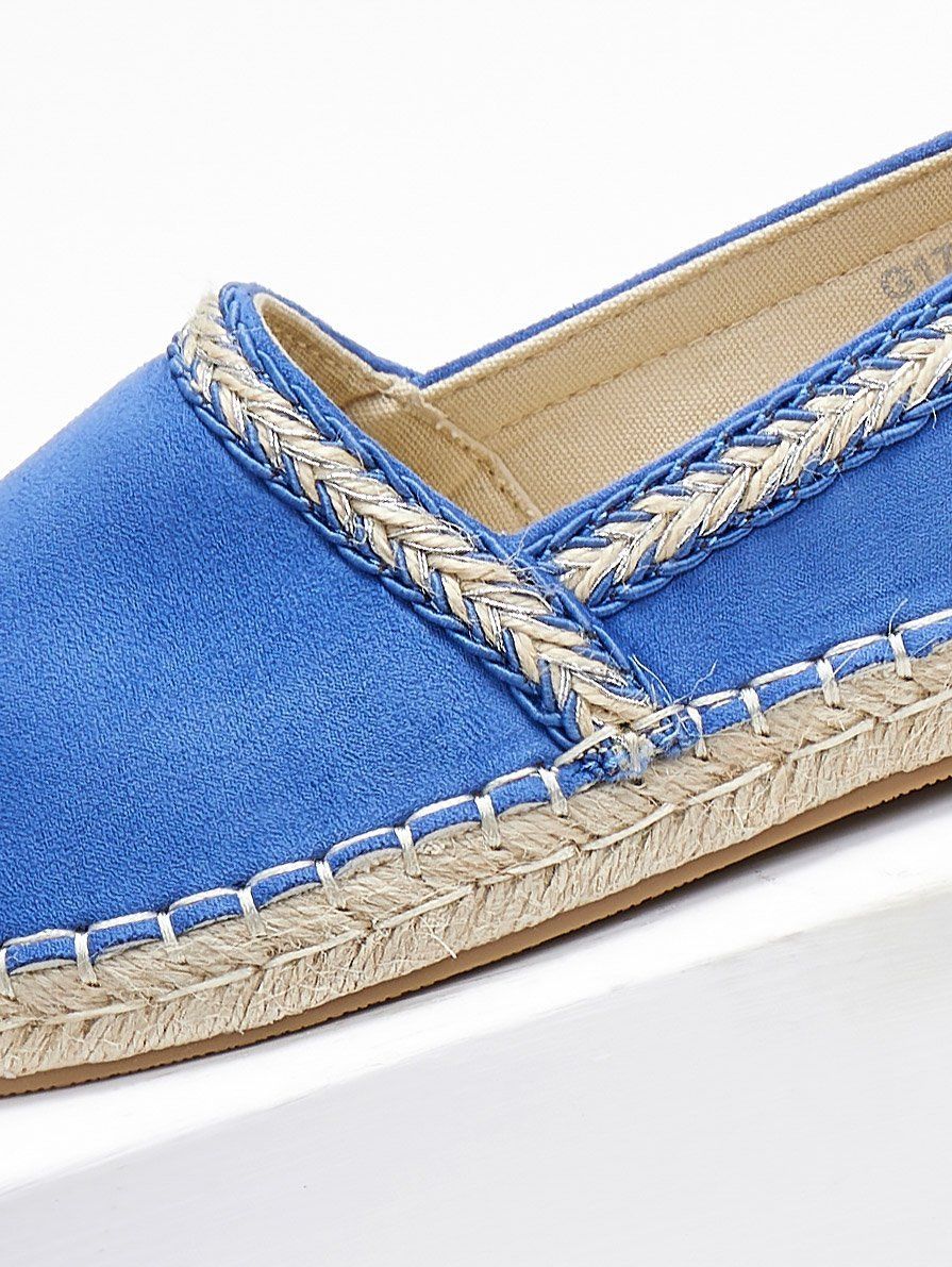 Εσπαντρίγιες suede με μεταλλική κλωστή - Μπλε - thefashionproject.gr - Bello Star