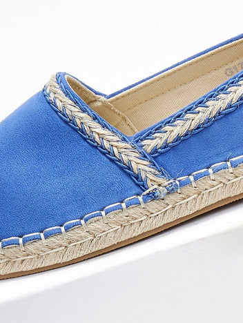 Εσπαντρίγιες suede με μεταλλική κλωστή - Μπλε - thefashionproject.gr - Bello Star
