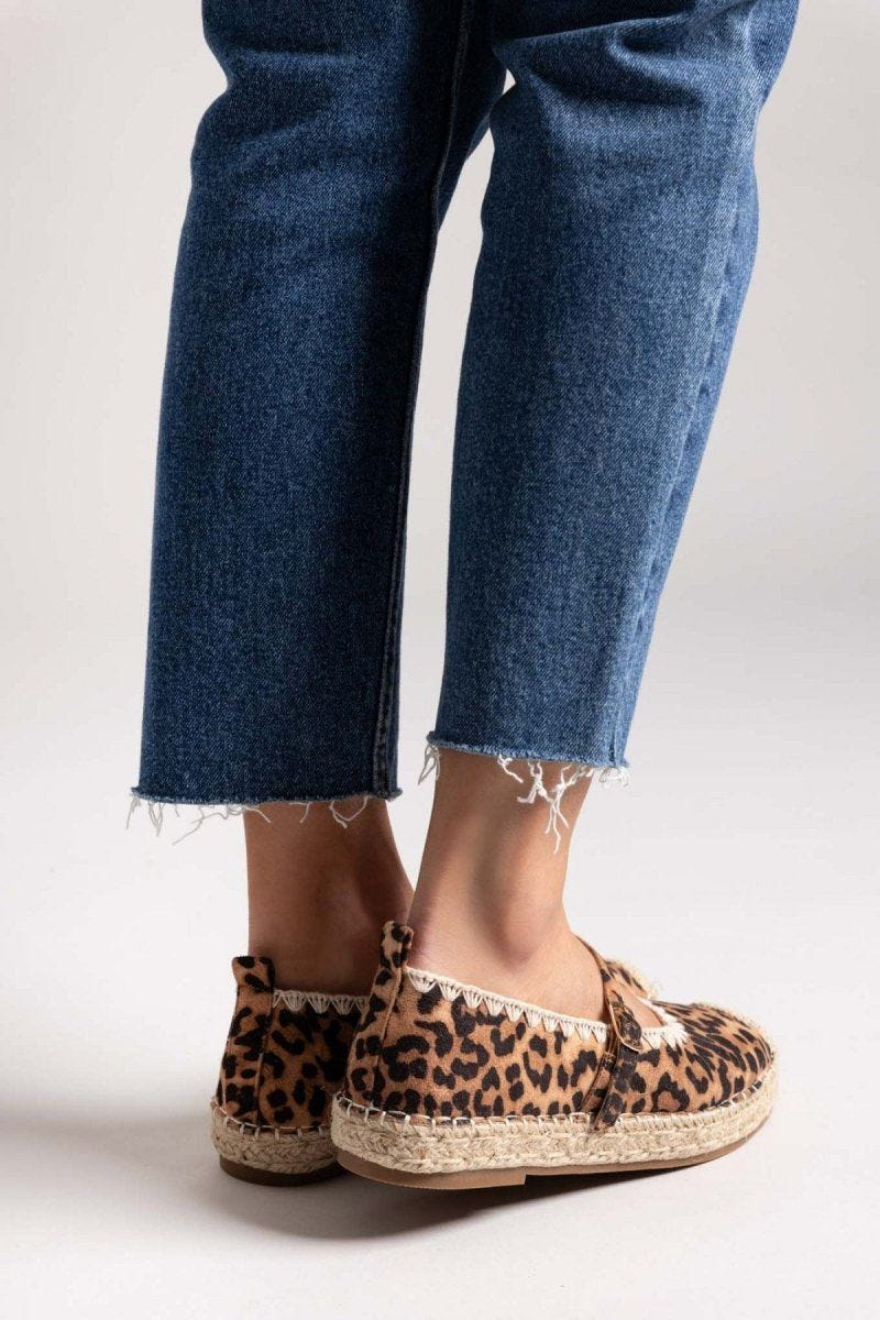 Εσπαντρίγιες suede με μπαρέτα ERYNN - Leopard - thefashionproject.gr - ERYNN