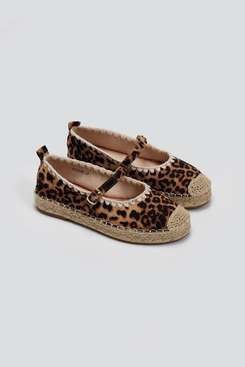 Εσπαντρίγιες suede με μπαρέτα ERYNN - Leopard - thefashionproject.gr - ERYNN