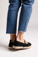 Εσπαντρίγιες suede με μπαρέτα ERYNN - Μαύρο - thefashionproject.gr - ERYNN
