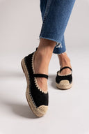 Εσπαντρίγιες suede με μπαρέτα ERYNN - Μαύρο - thefashionproject.gr - ERYNN