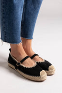 Εσπαντρίγιες suede με μπαρέτα ERYNN - Μαύρο - thefashionproject.gr - ERYNN