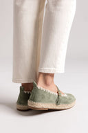 Εσπαντρίγιες suede με μπαρέτα ERYNN - Χακί - thefashionproject.gr - ERYNN