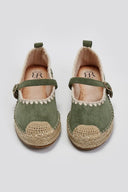 Εσπαντρίγιες suede με μπαρέτα ERYNN - Χακί - thefashionproject.gr - ERYNN