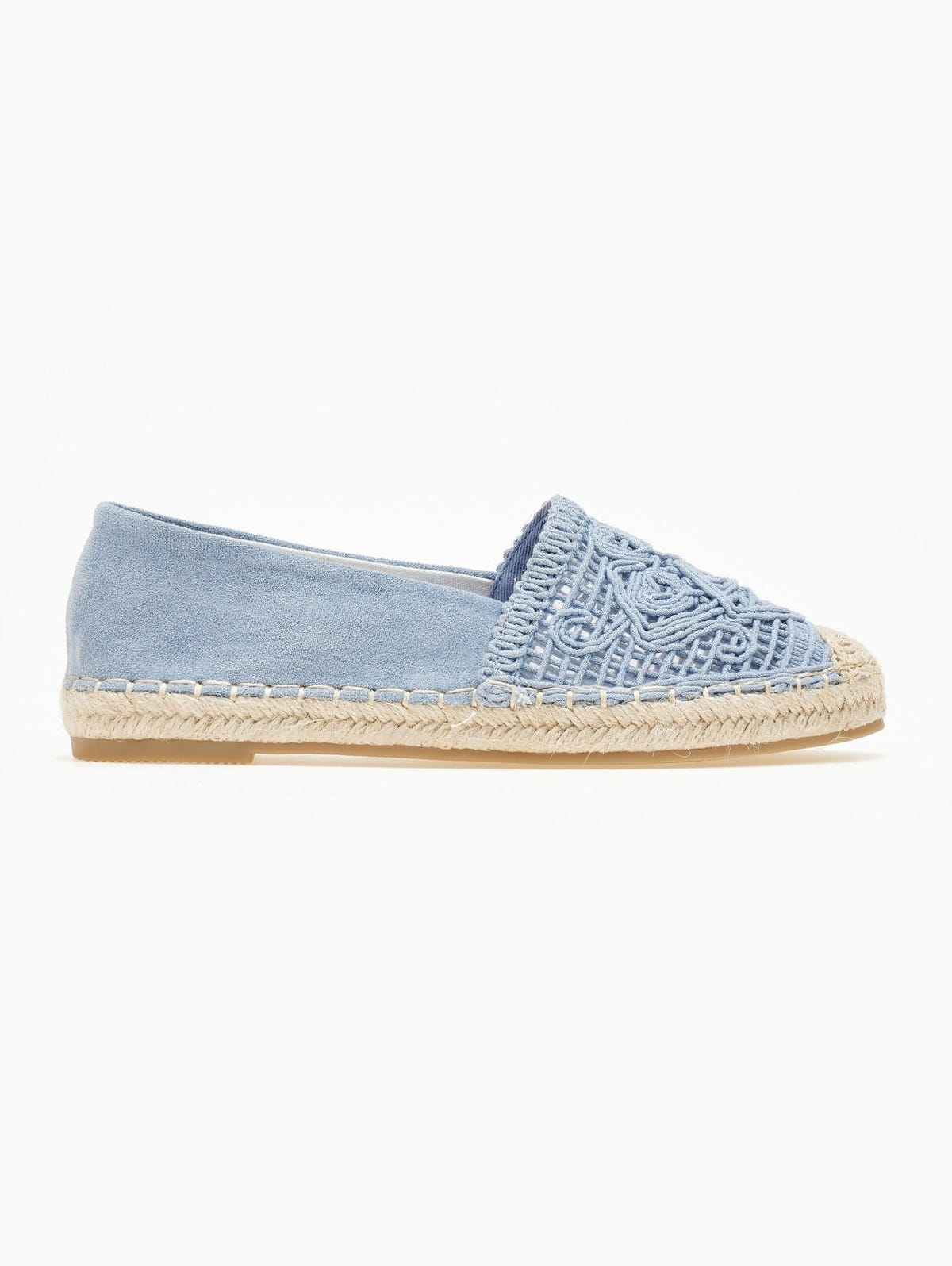 Εσπαντρίγιες suede με πλεκτό σχέδιο Erynn - Γαλάζιο - thefashionproject.gr - ERYNN