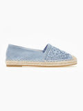 Εσπαντρίγιες suede με πλεκτό σχέδιο Erynn - Γαλάζιο - thefashionproject.gr - ERYNN