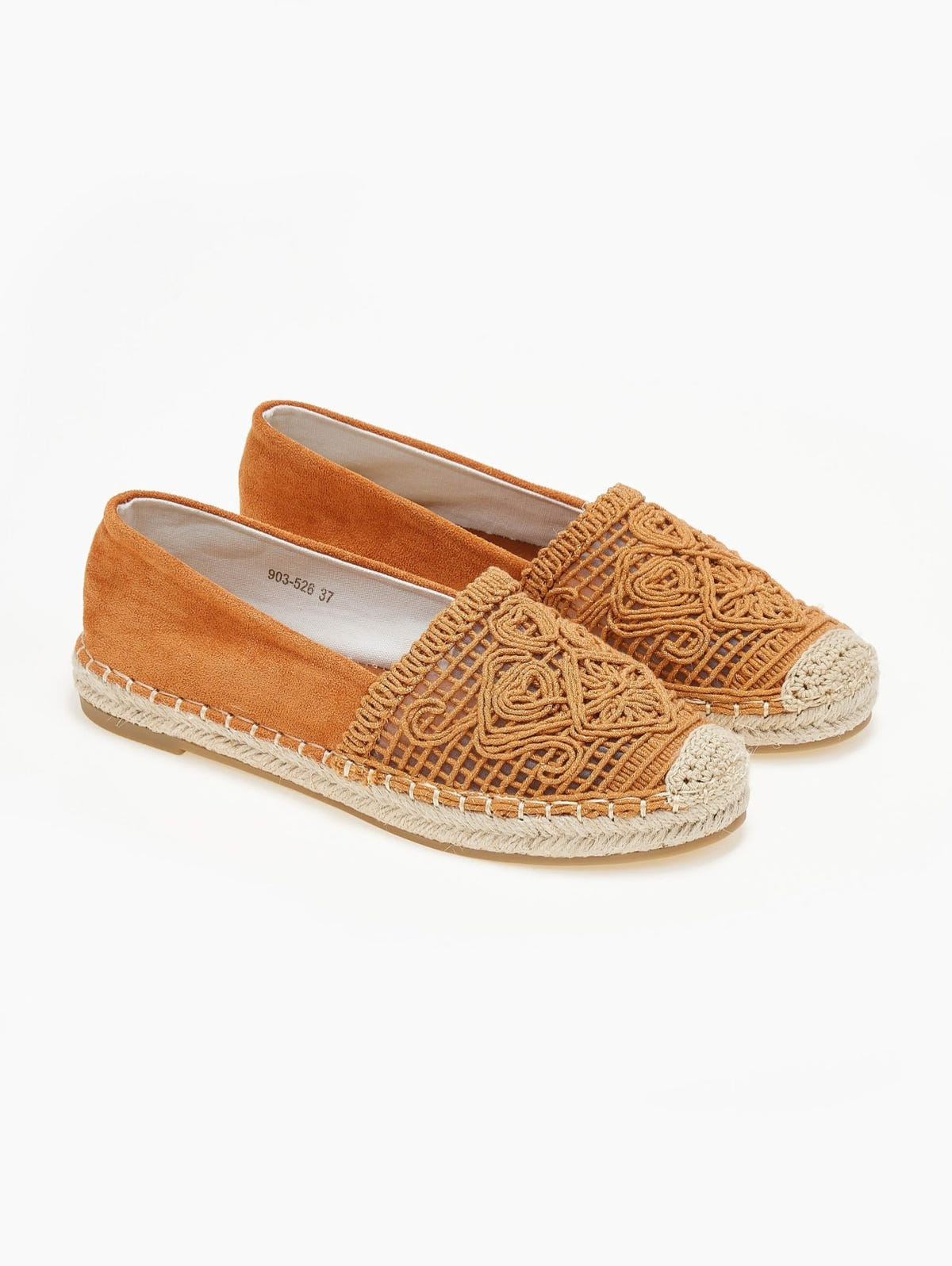 Εσπαντρίγιες suede με πλεκτό σχέδιο Erynn - Ταμπά - thefashionproject.gr - ERYNN
