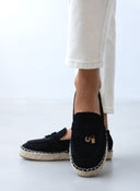 Εσπαντρίγιες suede με σχοινί - Μαύρο - thefashionproject.gr - Ideal shoes