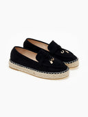 Εσπαντρίγιες suede με σχοινί - Μαύρο - thefashionproject.gr - Ideal shoes