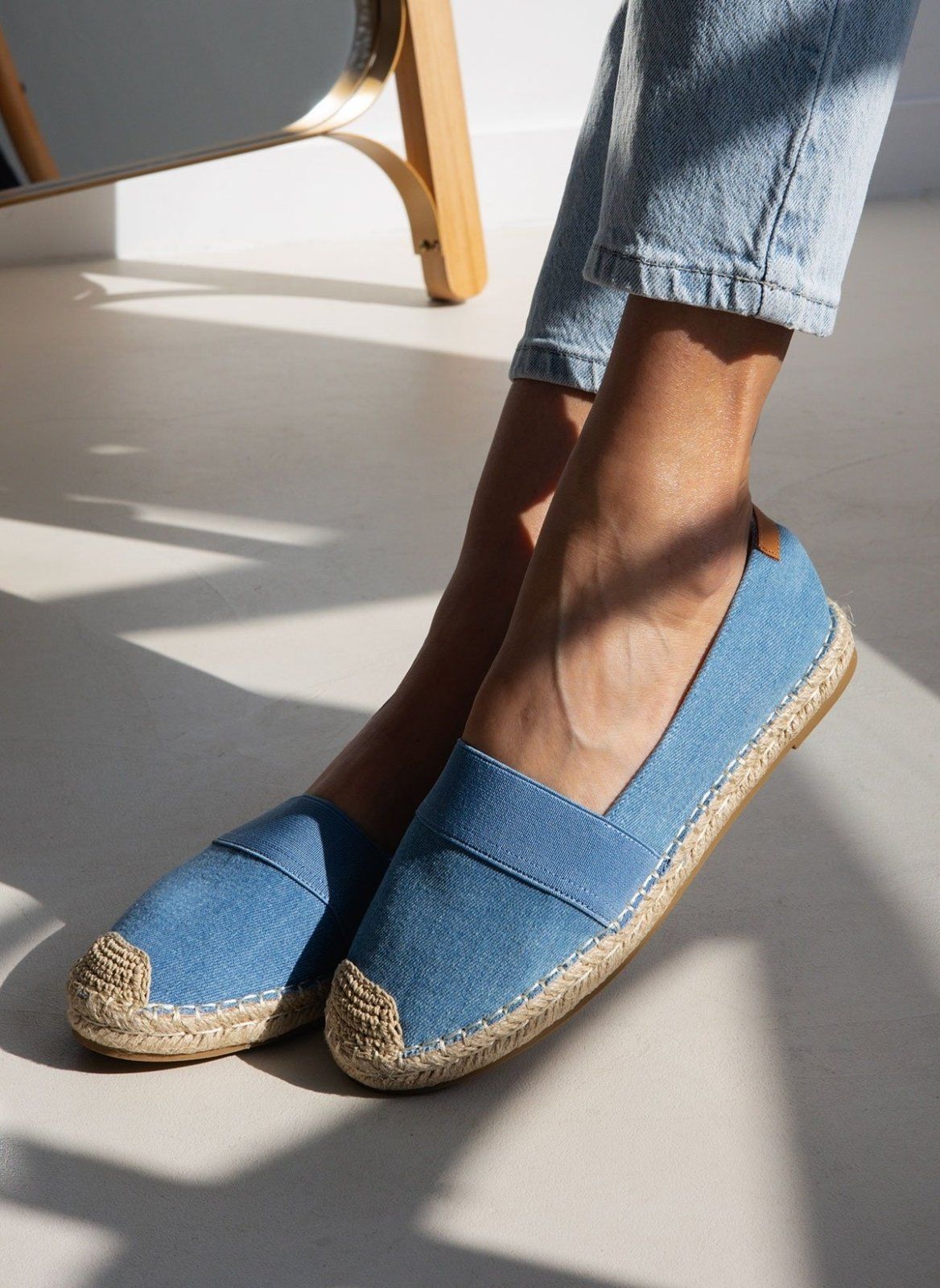 Εσπαντρίγιες τζιν με λάστιχο - Μπλε jean - thefashionproject.gr - M PLUS
